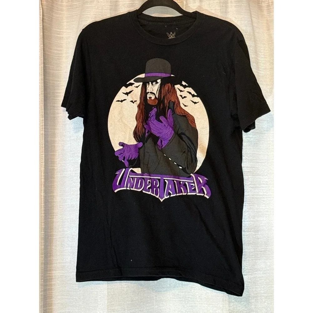 WWE The Undertaker Graphic T-Shirt Black Ripple Junction Mens 2XL Purple Gloves